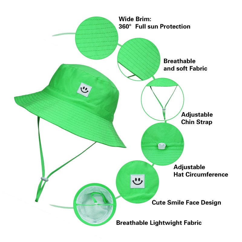 MaxNova Toddler Sun Hat 6-12 Months,12-24 Months Green - Image 4
